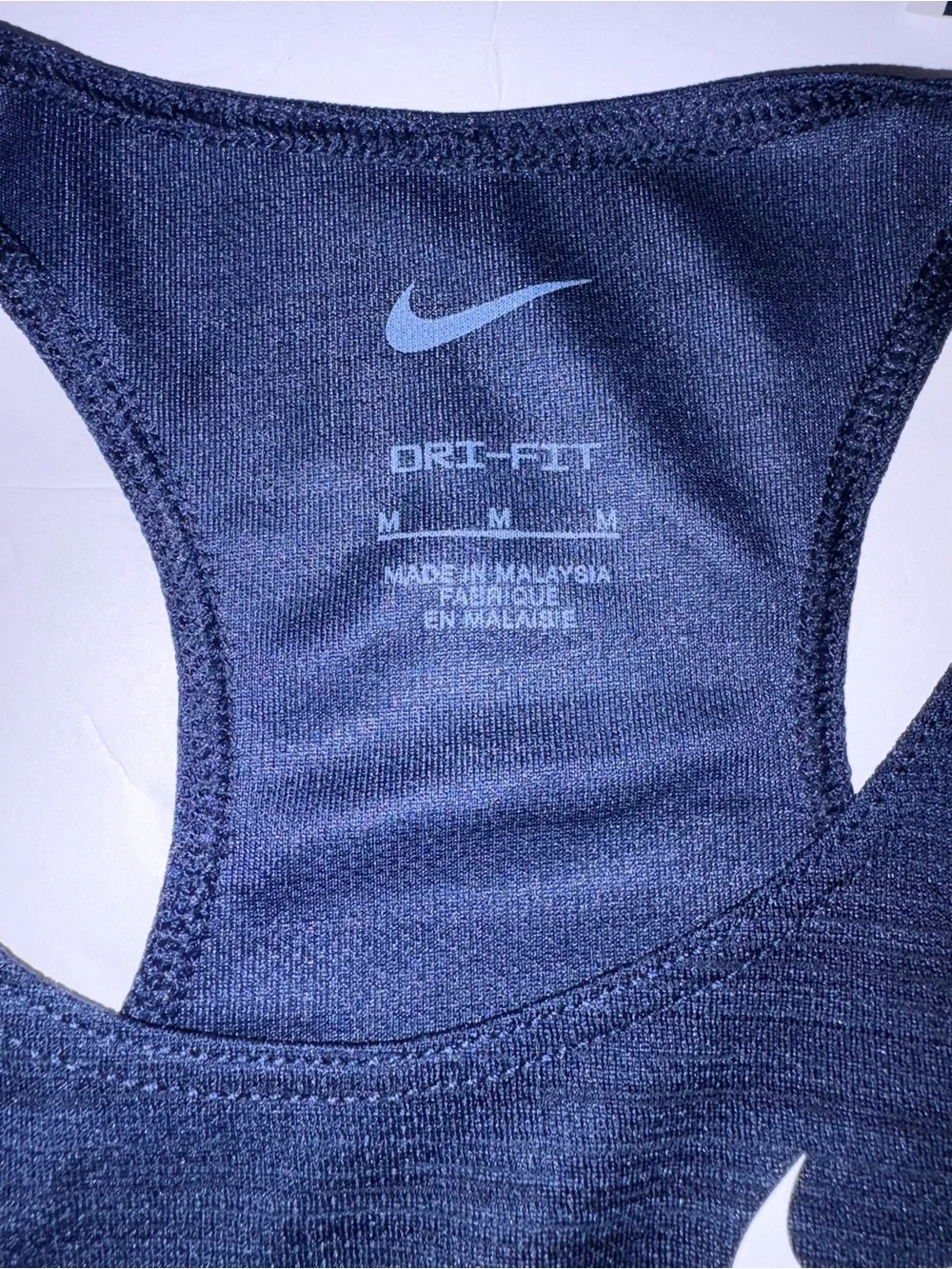Nike Navy Blue Kids Running Top with White Swoosh